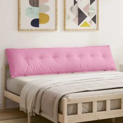 vidaXL Atpakaļ spilvens Rozā 200 x 19 x 50 cm audums