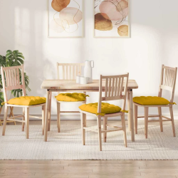 vidaXL Sēdvietas spilventiņi 4 pcs Gaiši dzeltena 40 x 40 x 6 cm