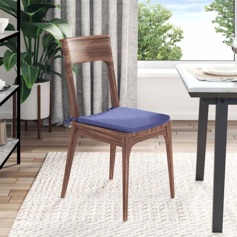 vidaXL Sēdvietas spilventiņi 4 pcs Džinsu zils 40 x 40 x 3 cm audums