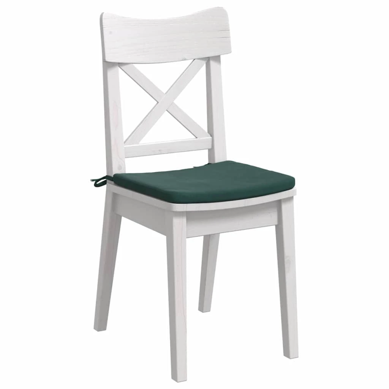 vidaXL Sēdvietas spilventiņi 4 pcs Tumši zaļš 40 x 40 x 3 cm Samts