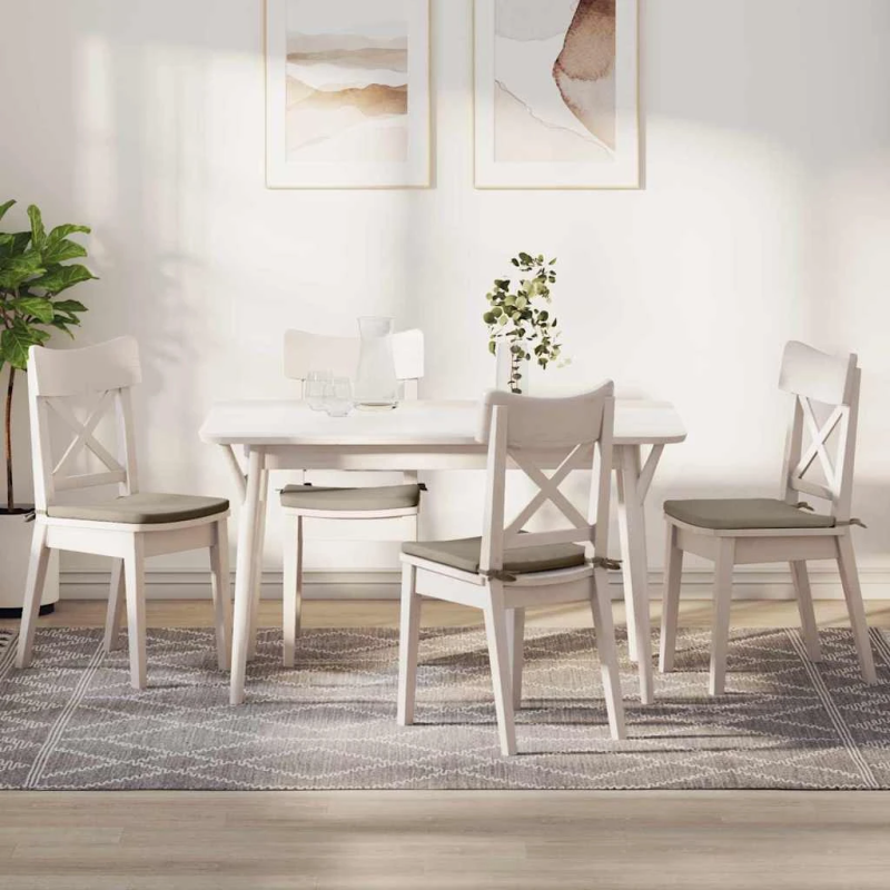 vidaXL Sēdvietas spilventiņi 4 pcs Pelēkbrūna 40 x 40 x 3 cm