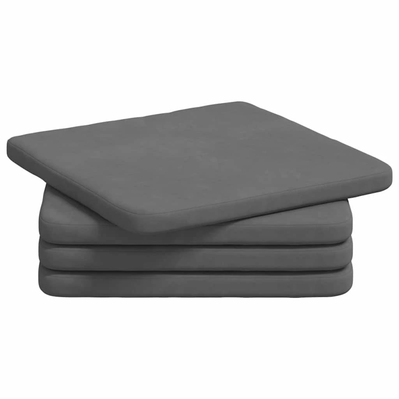 vidaXL Sēdvietas spilventiņi 4 pcs Tumši pelēks 40 x 40 x 3 cm