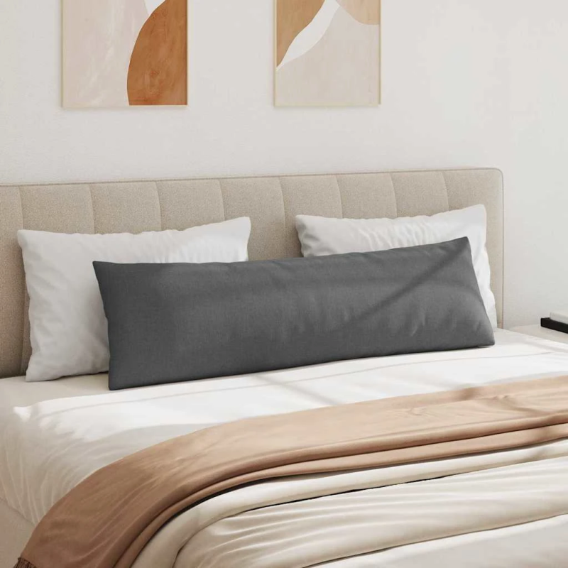 vidaXL Dīvāna spilveni 2 pcs Tumši pelēks 145 x 40 cm audums