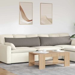 vidaXL Dīvāna spilveni 2 pcs Pelēkbrūna 145 x 40 cm audums