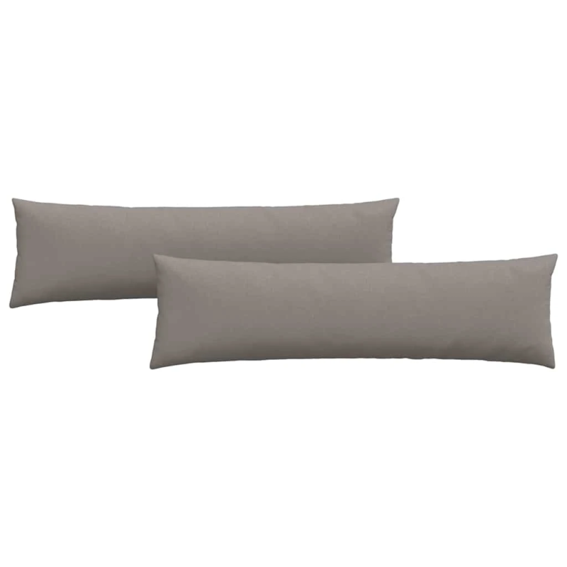 vidaXL Dīvāna spilveni 2 pcs Pelēkbrūna 145 x 40 cm audums
