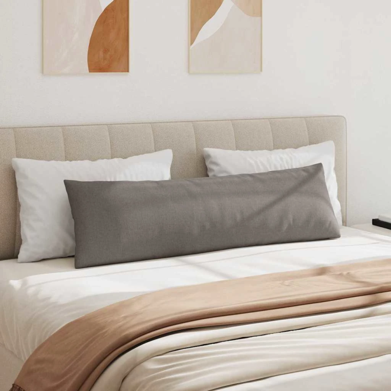 vidaXL Dīvāna spilveni 2 pcs Pelēkbrūna 145 x 40 cm audums