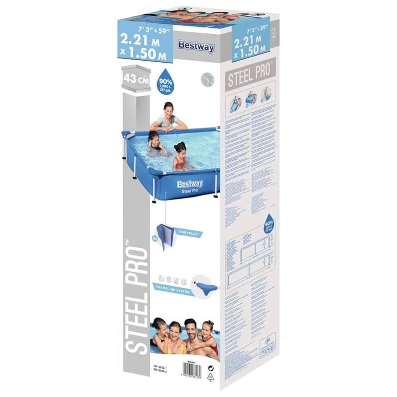 Bestway Steel Pro baseins, 221x150x43 cm