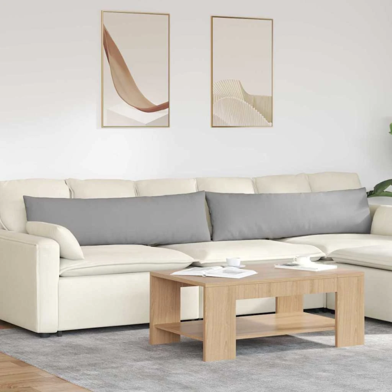 vidaXL Dīvāna spilveni 2 pcs Mākoņu pelēka 145 x 40 cm audums