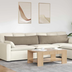 vidaXL Dīvāna spilveni 2 pcs Pelēkbrūna 145 x 40 cm audums
