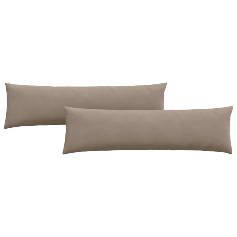 vidaXL Dīvāna spilveni 2 pcs Pelēkbrūna 145 x 40 cm audums