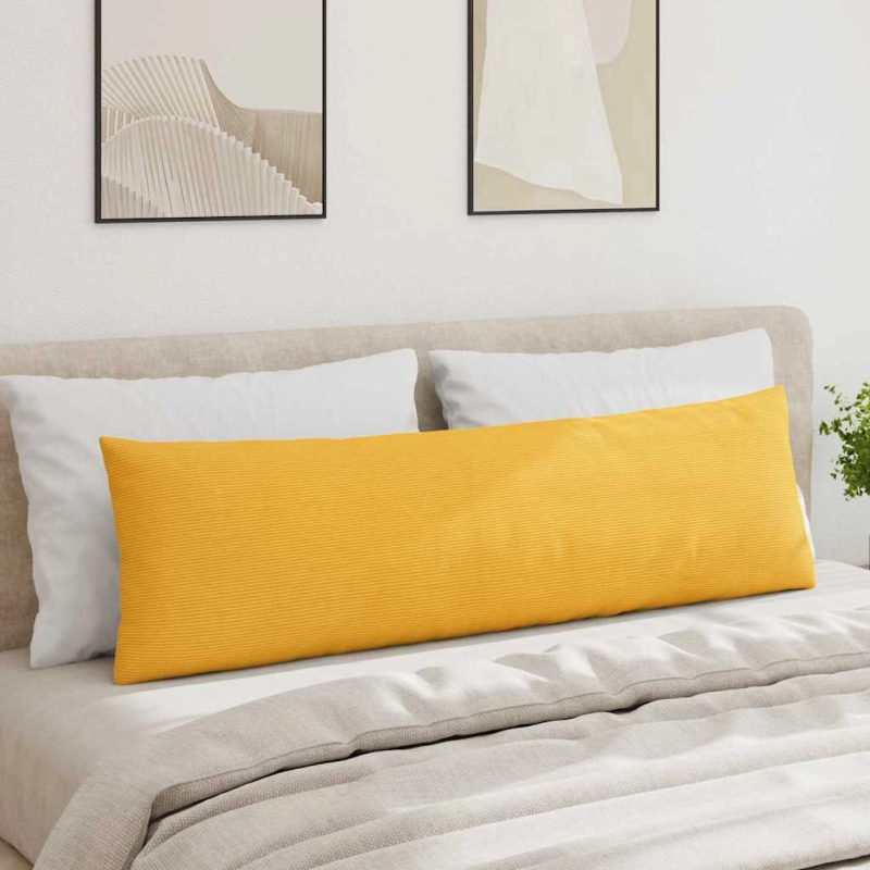 vidaXL Dīvāna spilveni 2 pcs Gaiši dzeltena 145 x 40 cm