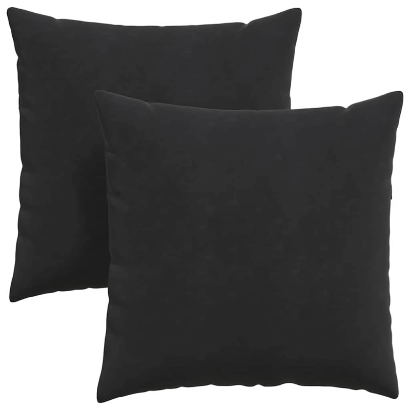 vidaXL Dīvāna spilveni 2 pcs Melna 60 x 60 cm Korduroja audums