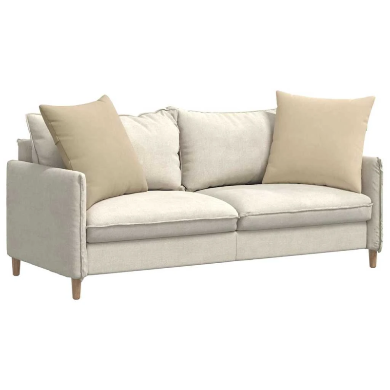 vidaXL Dīvāna spilveni 2 pcs Krēmkrāsa 60 x 60 cm audums