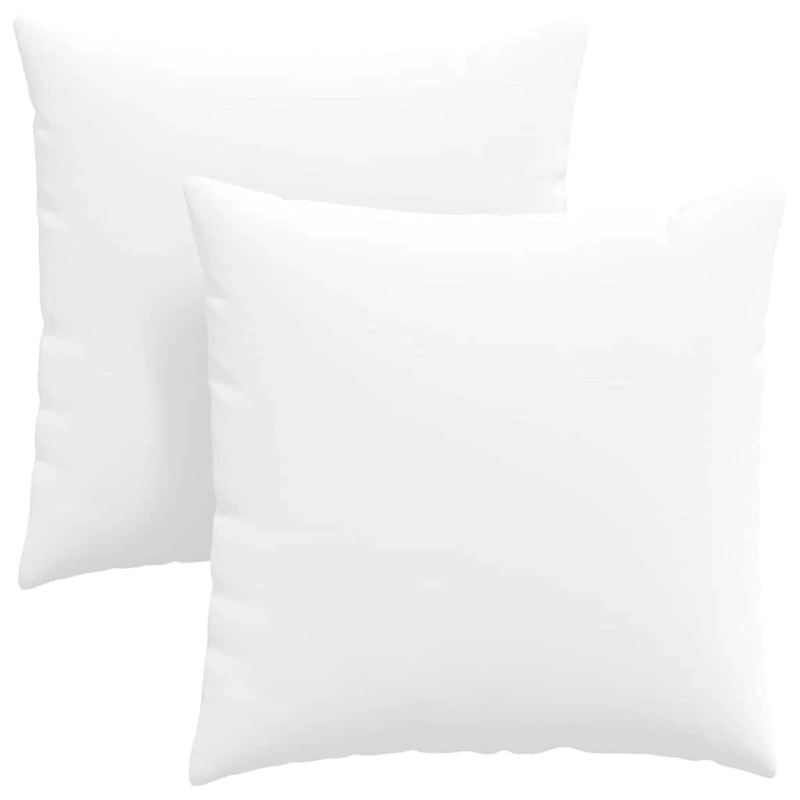 vidaXL Dīvāna spilveni 2 pcs Balts 80 x 80 cm audums