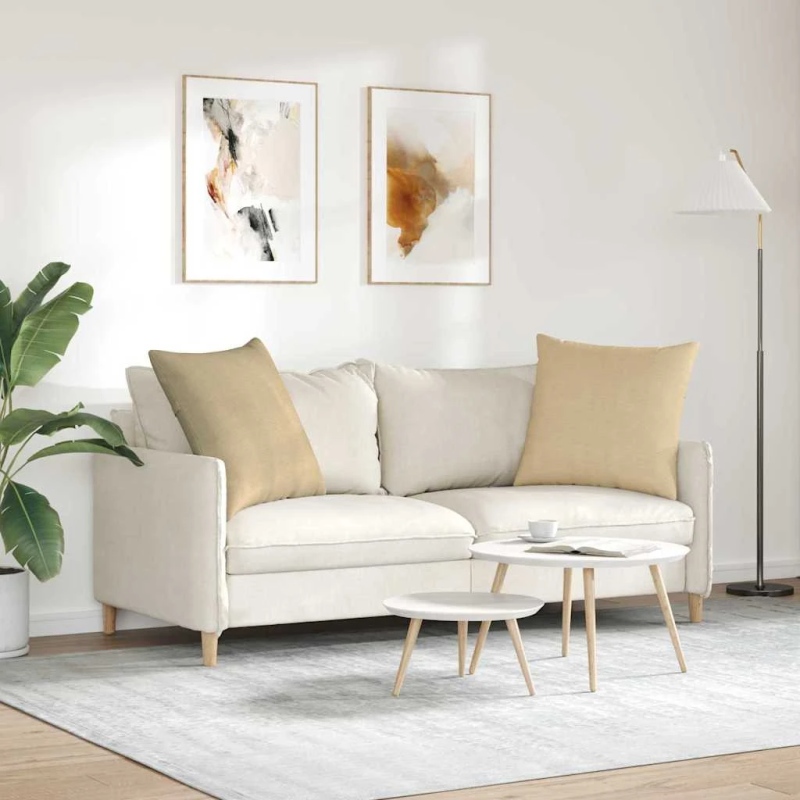 vidaXL Dīvāna spilveni 2 pcs Pelēki zaļa 80 x 80 cm Korduroja audums