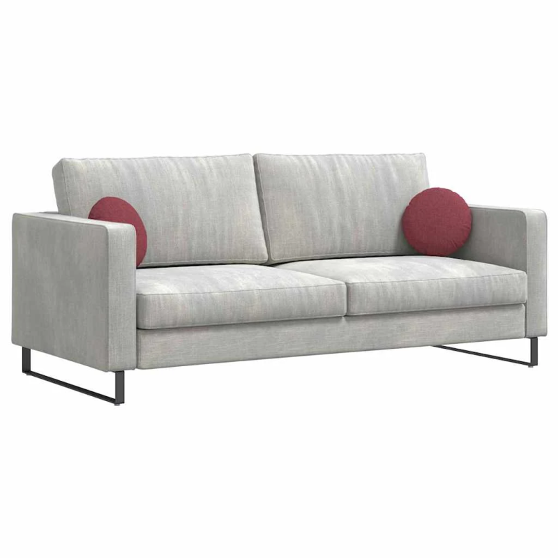 vidaXL Sēdvietas spilventiņi 2 pcs Vīna sarkans DIA30 x 13 cm audums