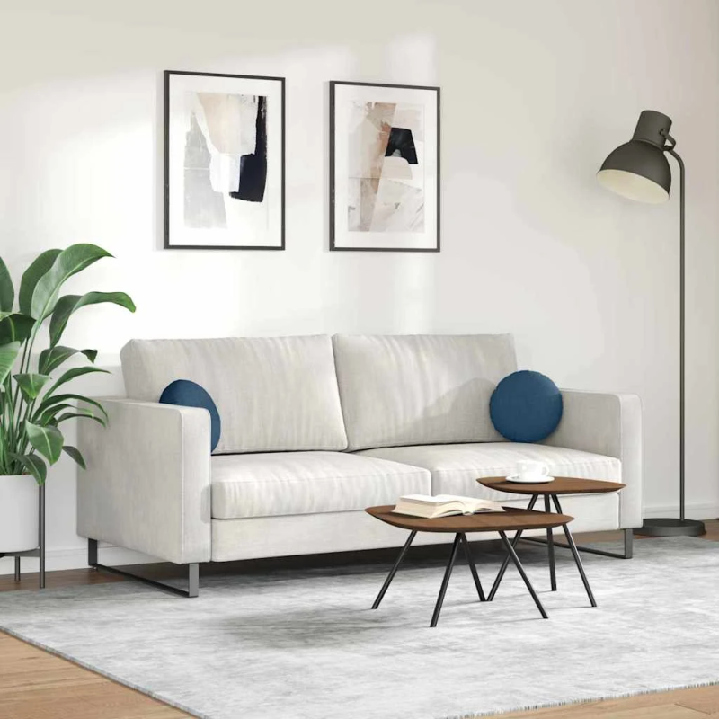 vidaXL Sēdvietas spilventiņi 2 pcs Zila DIA30 x 13 cm audums