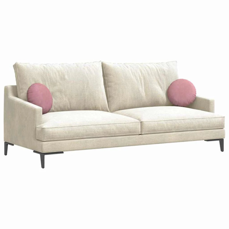 vidaXL Sēdvietas spilventiņi 2 pcs Rozā DIA 40 x 13 cm Samts