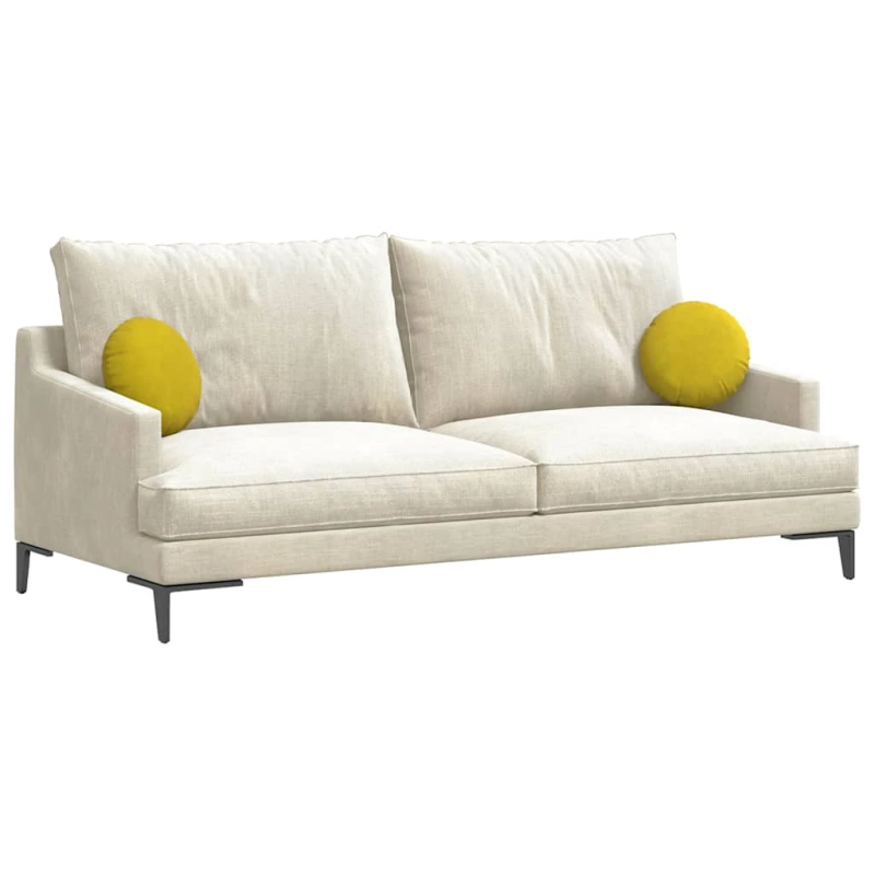 vidaXL Sēdvietas spilventiņi 2 pcs Dzeltena DIA 40 x 13 cm Samts