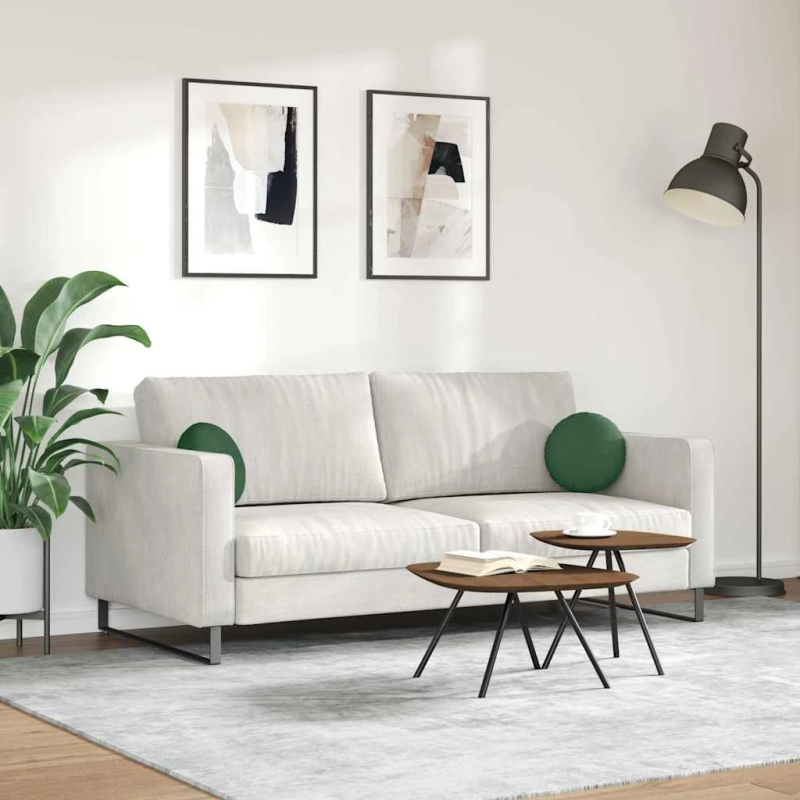 vidaXL Sēdvietas spilventiņi 2 pcs Tumši zaļš DIA 30 cm Korduroja audums