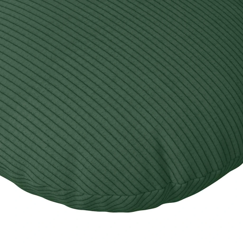 vidaXL Sēdvietas spilventiņi 2 pcs Tumši zaļš DIA 30 cm Korduroja audums