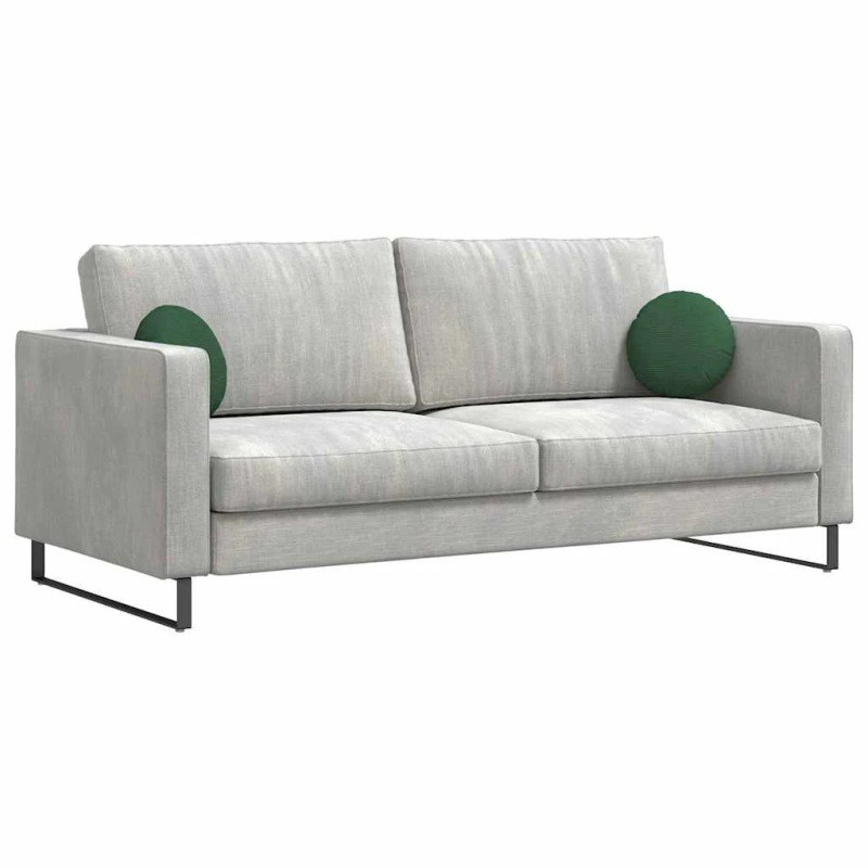 vidaXL Sēdvietas spilventiņi 2 pcs Tumši zaļš DIA 30 cm Korduroja audums