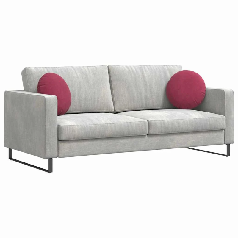 vidaXL Sēdvietas spilventiņi 2 pcs Vīna sarkans DIA 40 x 13 cm Samts