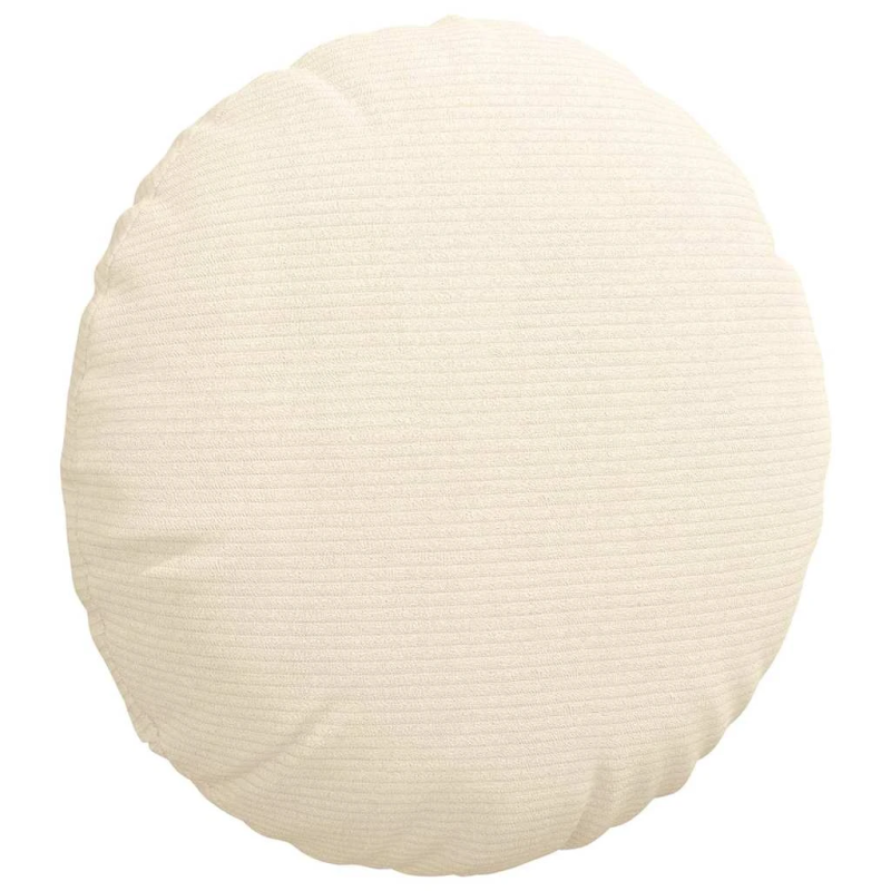 vidaXL Sēdvietas spilventiņi 2 pcs Krēmkrāsa DIA 40 cm Korduroja audums