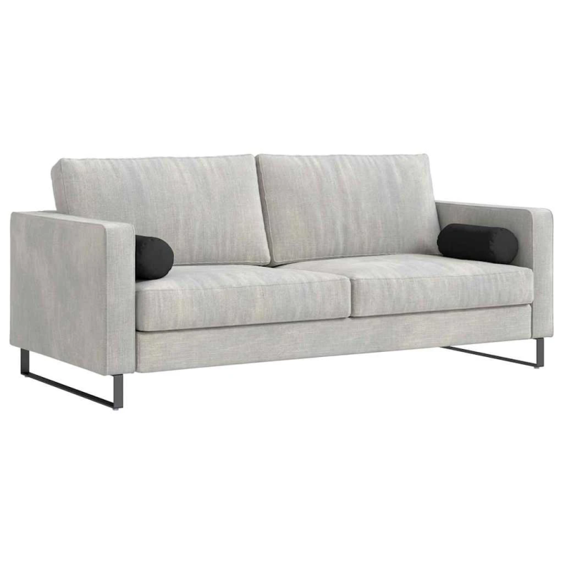 vidaXL Spilveni 2 pcs Melna DIA 15 x 40 cm Mikrofibra