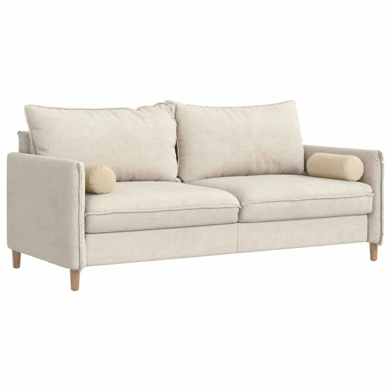 vidaXL Spilveni 2 pcs Krēmkrāsa DIA 15 x 40 cm Mikrofibra