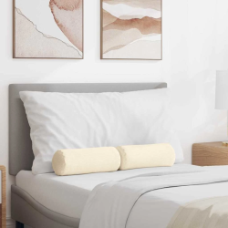 vidaXL Spilveni 2 pcs Krēmkrāsa DIA 15 x 40 cm Korduroja audums