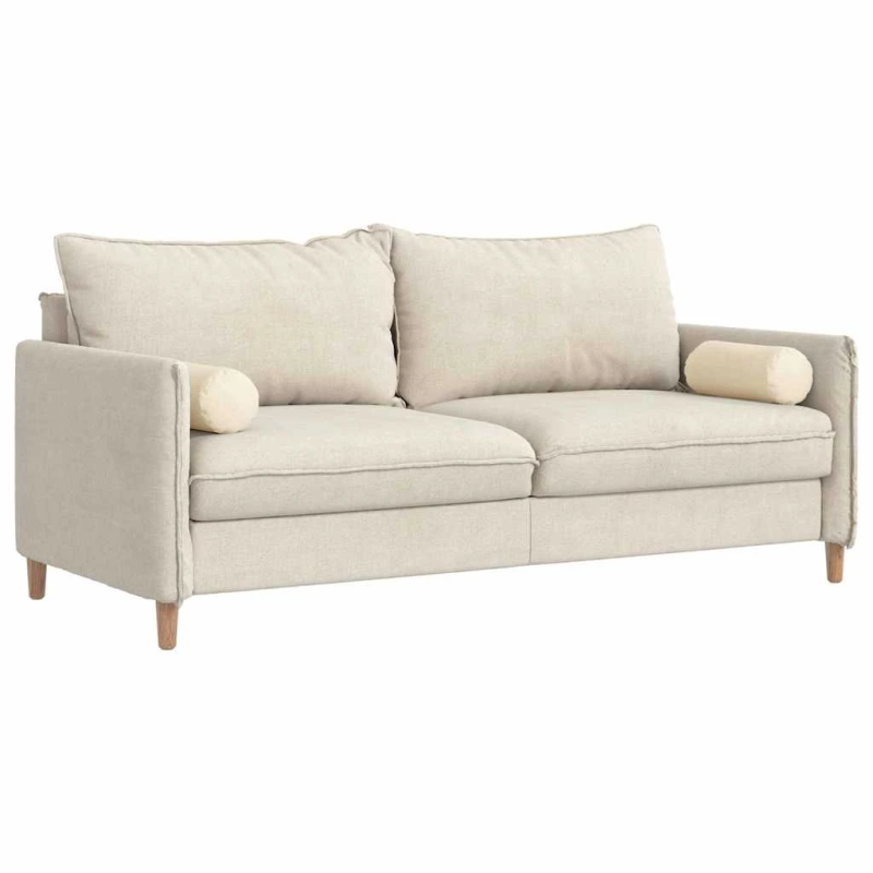 vidaXL Spilveni 2 pcs Krēmkrāsa DIA 15 x 40 cm Korduroja audums