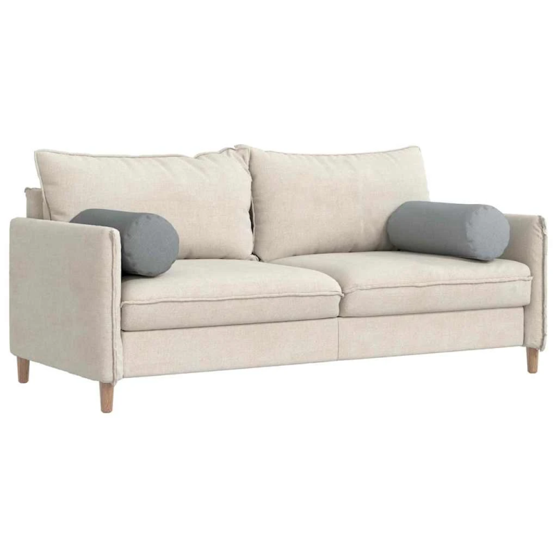 vidaXL Spilveni 2 pcs Gaiši pelēks DIA 25 x 70 cm audums