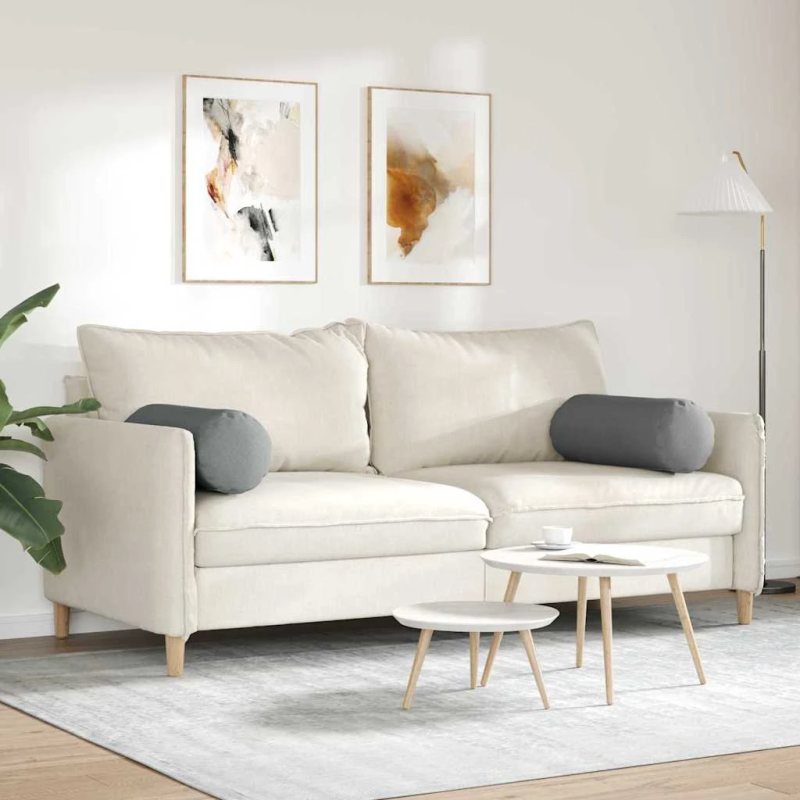 vidaXL Spilveni 2 pcs Tumši pelēks DIA 25 x 70 cm audums