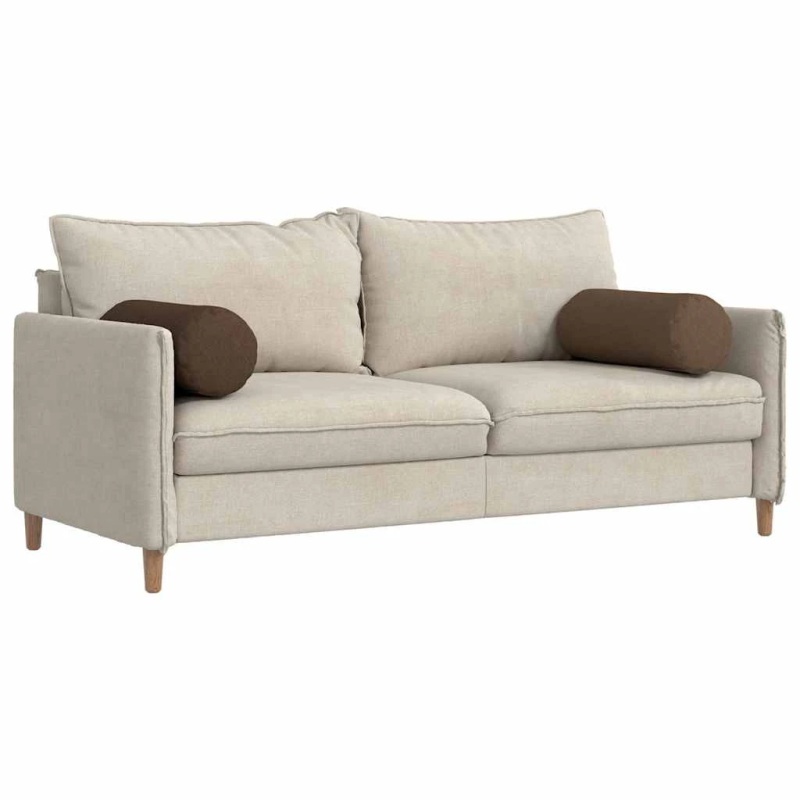 vidaXL Spilveni 2 pcs Brūna DIA 25 x 70 cm audums