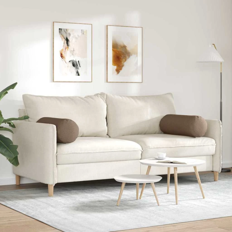 vidaXL Spilveni 2 pcs Brūna DIA 25 x 70 cm audums