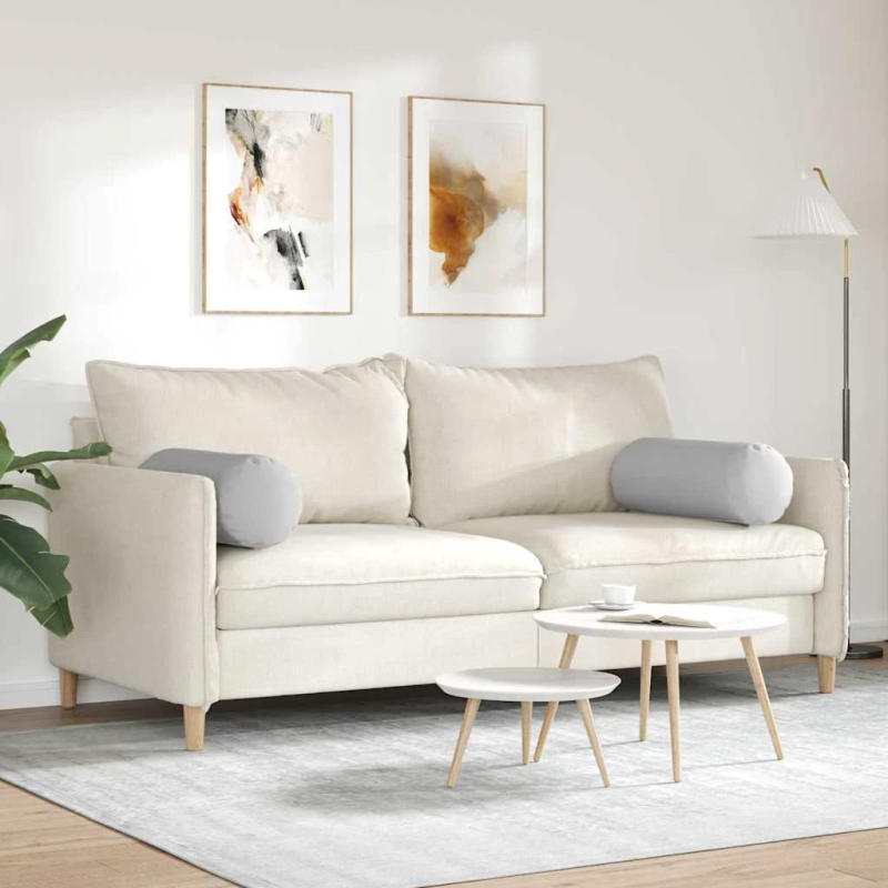 vidaXL Spilveni 2 pcs Mākoņu pelēka DIA 25 x 70 cm audums