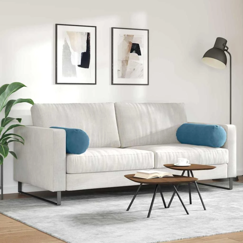 vidaXL Spilveni 2 pcs Zila DIA 25 x 70 cm Korduroja audums