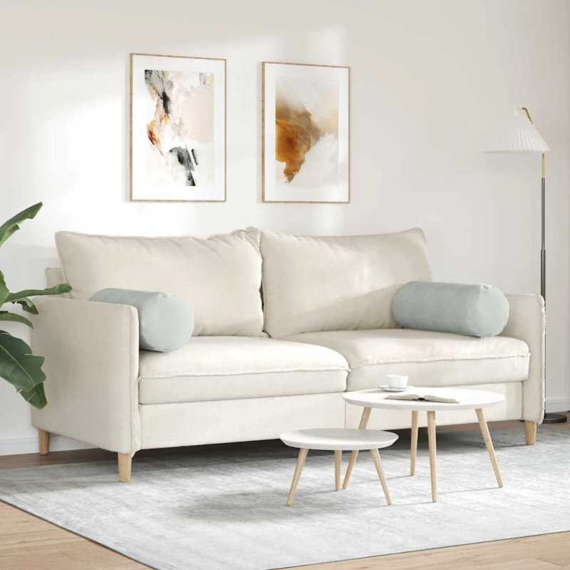 vidaXL Spilveni 2 pcs Gaiši pelēks DIA 25 x 70 cm Korduroja audums