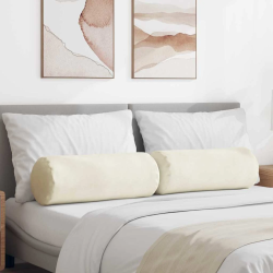 vidaXL Spilveni 2 pcs Krēmkrāsa DIA 25 x 70 cm Korduroja audums