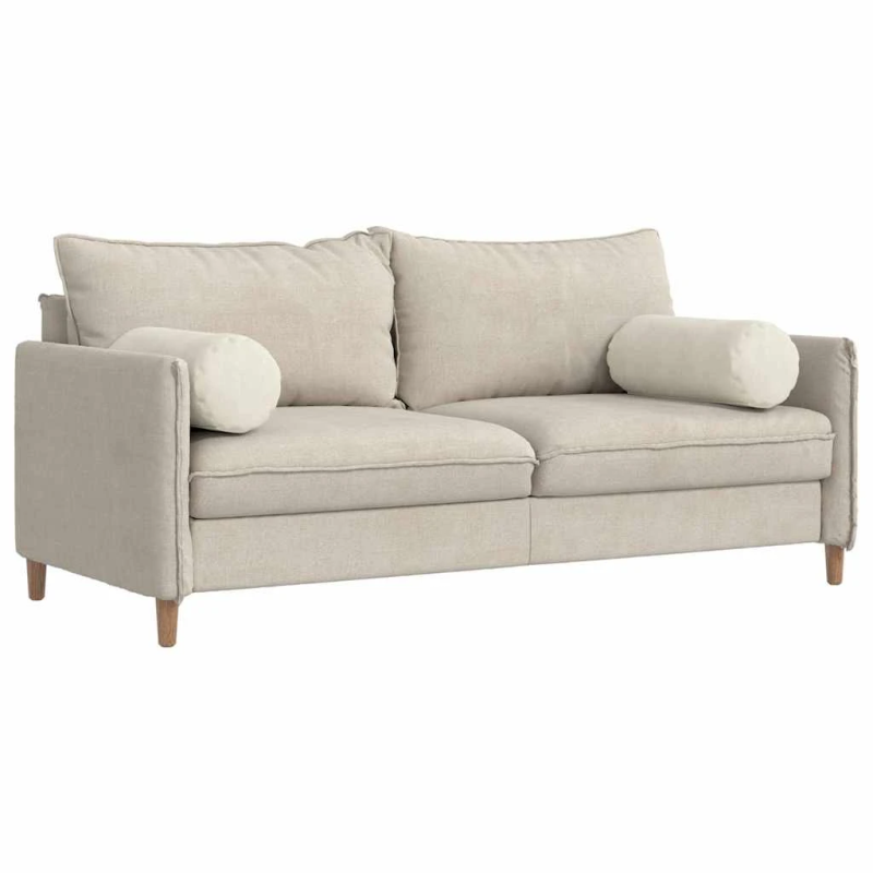 vidaXL Spilveni 2 pcs Krēmkrāsa DIA 25 x 70 cm Korduroja audums