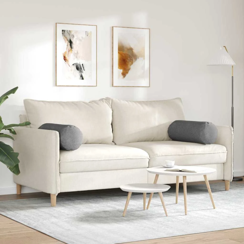 vidaXL Spilveni 2 pcs Tumši pelēks DIA 25 x 70 cm Korduroja audums