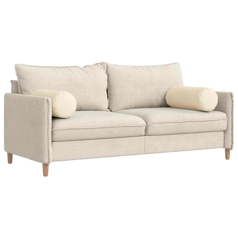 vidaXL Spilveni 2 pcs Krēmkrāsa DIA 25 x 70 cm Korduroja audums