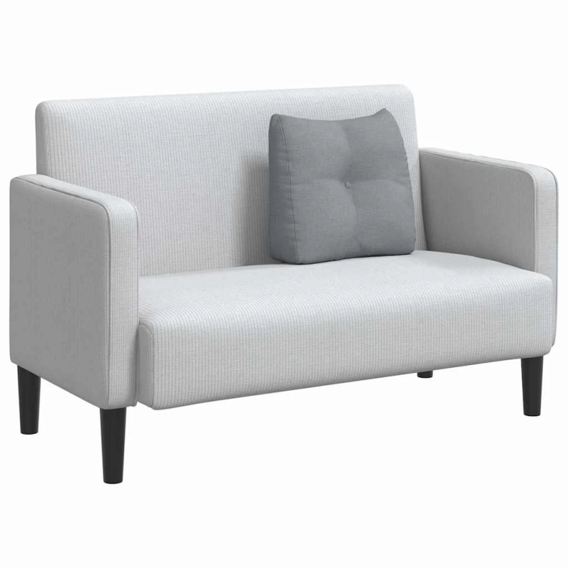 vidaXL Atpakaļ spilvens Gaiši pelēks 45 x 24 x 50 cm audums