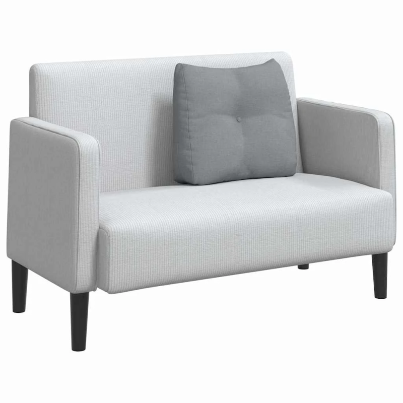 vidaXL Atpakaļ spilvens Gaiši pelēks 60 x 24 x 50 cm audums