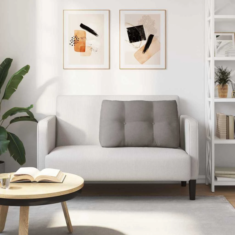 vidaXL Atpakaļ spilvens Pelēkbrūna 80 x 24 x 50 cm audums