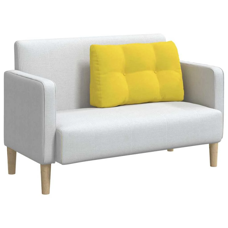 vidaXL Atpakaļ spilvens Gaiši dzeltena 80 x 24 x 50 cm audums