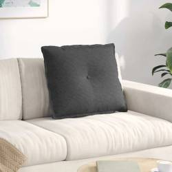 vidaXL Atpakaļ spilvens Tumši pelēks 60 x 50 cm Korduroja audums