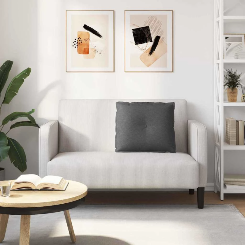 vidaXL Atpakaļ spilvens Tumši pelēks 60 x 50 cm Korduroja audums