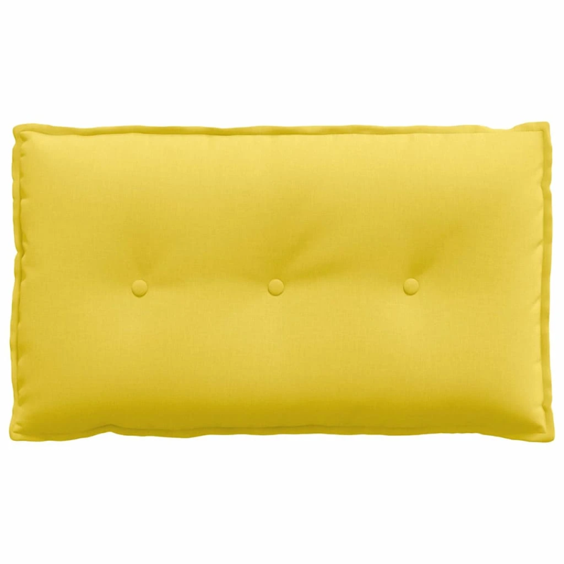 vidaXL Atpakaļ spilvens Gaiši dzeltena 80 x 19 x 50 cm audums